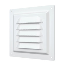 Решетка вентиляционная вытяжная стальная с покрытием полимерной эмалью 125мм х 125мм - ТМ VE
