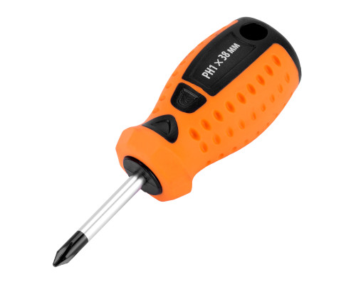 Отвертка PH 1,0х38мм, CrV, 2-х компонентная рукоятка "Point" (уп.12шт) - TM Sparta.