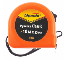 Рулетка 10м х 25мм Classic, пластиковый корпус (уп.6шт) - TM Sparta.