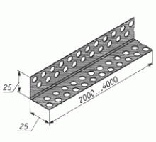 Угол защитный алюминиевый (2,5м) -50шт