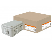 Распаячная коробка ОП 120х80х50мм, крышка, IP55, 6 вх. (уп.30шт) - ТМ TDM