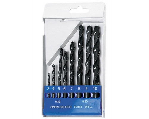 Набор сверл по металлу, 3-10 мм (через 1мм), HSS, 8шт.цилиндрический хвостовик - ТМ Sparta