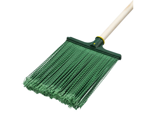 Метла полипропиленовая 270мм х 260мм плоская распушенная, с черенком - ТМ Сибиртех