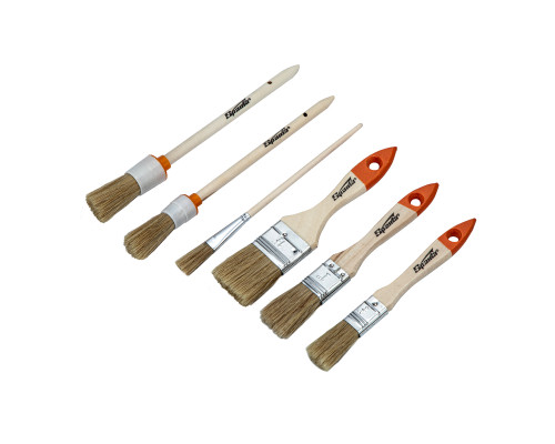 Набор кистей, 6 шт, плоские 3/4", 1", 1/5" круглые №1, №2, №4 - TM Sparta. Набор кистей, 6 шт, плоские 3/4", 1", 1/5" круглые №1, №2, №4 - TM Sparta.
