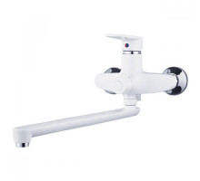 Смеситель Plamix OSCAR-006 EURO, ванна, длиный излив, двухвентильный, термопластик ТМ PLAMIX