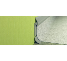 Каннелюрный трехсоставной плинтус для линолеума серый (уп.15шт) - ТМ RicoLeo