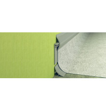 Каннелюрный трехсоставной плинтус для линолеума серый (уп.15шт) - ТМ RicoLeo