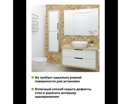 Панель ПВХ Дерево брус беленый 955х480мм (уп.10шт) - ТМ GRACE Панель ПВХ Дерево брус беленый 955х480мм (уп.10шт) - ТМ GRACE
