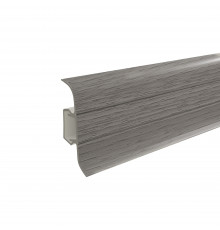 Плинтус ПВХ 56мм 102 Ольха серая 2,5м (уп.40шт) - ТМ RicoLeo