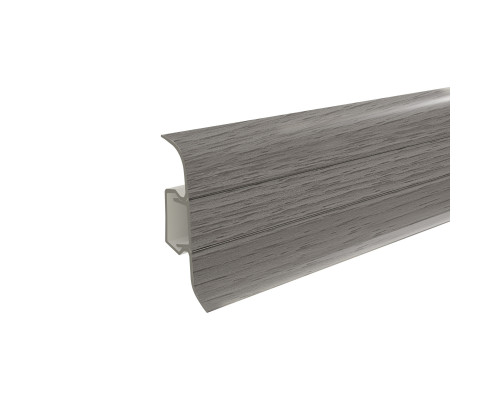 Плинтус ПВХ 56мм 102 Ольха серая 2,5м (уп.40шт) - ТМ RicoLeo