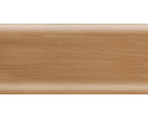 Плинтус ПВХ 56мм 155 Бук натуральный 2,5м (уп.40шт) - ТМ RicoLeo