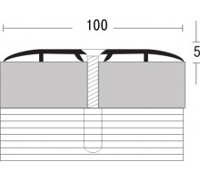 Порог алюминиевый анодированный Бронза B100 100мм*5мм - 0,9м (уп.1шт) - ТМ GRACE