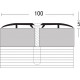 Порог алюминиевый анодированный Золото B100 100мм*5мм - 0,9м (уп.1шт) - ТМ GRACE