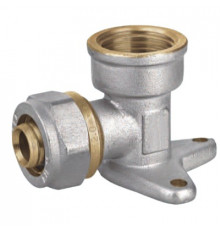 Угольник с ВР (компресс.) 16x1/2 с креплением, одинарный  ТМ SD Forte