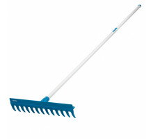 Грабли пластик, 430мм, 13-прямых зубьев, усил, метал. черенок - TM Palisad