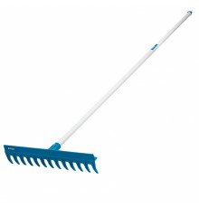 Грабли пластик, 430мм, 13-прямых зубьев, усил, метал. черенок - TM Palisad