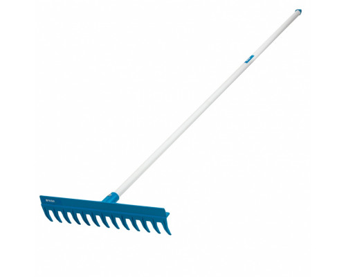 Грабли пластик, 430мм, 13-прямых зубьев, усил, метал. черенок - TM Palisad