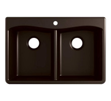 Мойка кухонная, композитная, двойная, коричневая, 838х559х244 TM KOHLER