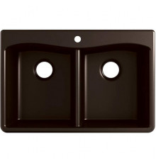 Мойка кухонная, композитная, двойная, коричневая, 838х559х244 TM KOHLER