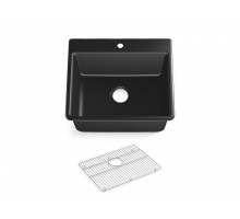 Мойка кухонная, композитная, одинарная, черная, 635х559х270 TM KOHLER