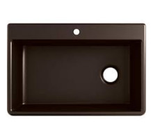 Мойка кухонная, композитная, одинарная, черная, с решеткой 838х559х257 TM KOHLER