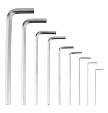 Набор ключей имбусовых HEX 1,5–10 мм, 45x, закаленные, 9шт., Удлиненные, никель - ТМ Sparta