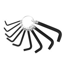 Набор ключей имбусовых TORX 9 шт.: T10,15,20,25,27,30,40,45,50, оксид., на кольце - ТМ Sparta