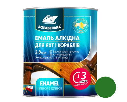 Зеленая эмаль ПФ-115 ТМ Корабельная, 0,25 кг, 12 шт