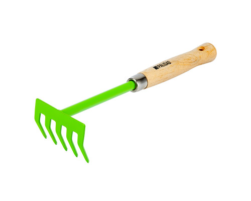 Грабли 5-зубые, 90х330 мм, стальные, дер. рукоятка - TM Palisad