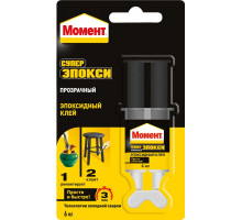 Момент Супер Эпокси, прозрачный, 6мл шприц (кор.48шт)-ТМ Момент