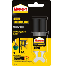 Момент Супер Эпокси, прозрачный, 6мл шприц (кор.48шт)-ТМ Момент