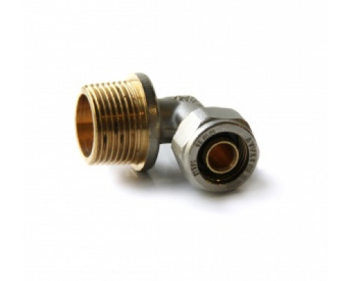 Угольник с НР (компресс.) 16x1/2 ТМ VALVE Угольник с НР (компресс.) 16x1/2 ТМ VALVE