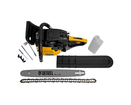 Бензопила DSX-5218, шина 45см, 51,5см3, шаг цепи 0,325, паз 1,5мм, 72звена - TM Denzel