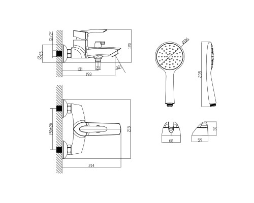 Смеситель Lemark LM3514C-EU, ванна, латунный, короткий излив, однорычажный (к. 35), хром
