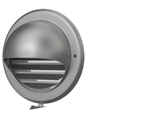 Выход стенной вентиляционный вытяжной металлический с фланцем D125 - ТМ VE