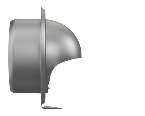 Выход стенной вентиляционный вытяжной металлический с фланцем D125 - ТМ VE