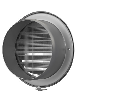 Выход стенной вентиляционный вытяжной металлический с фланцем D125 - ТМ VE