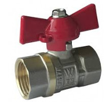 Кран шаровой полнопроходной ВВ 1/2 р/бабочка, PN 20 NV-V001 КБ Water Valve