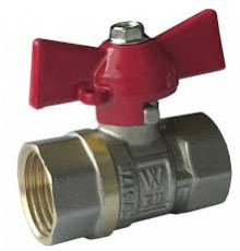 Кран шаровой полнопроходной ВВ 1/2 р/бабочка, PN 20 NV-V001 КБ Water Valve