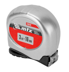 Рулетка 3м х 16мм Magnetic, пластиковый корпус, AUTO фиксация, магнит. зацеп (уп.12шт) - TM MTX
