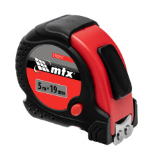Рулетка 5м х 19мм Status Magnet, обрезиненный корпус, зацеп магнит (уп.12шт) - TM MTX.