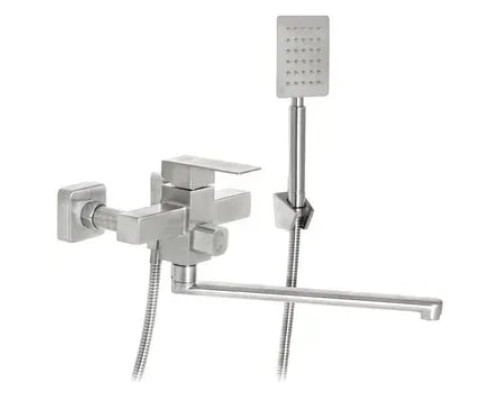 Смеситель ванна MIXXUS KUB-006 S-плоский, длинный излив, однорычажный (к.40) TM MIXXUS