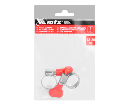Хомут с ключом 12-20мм - 2шт. - TM MTX