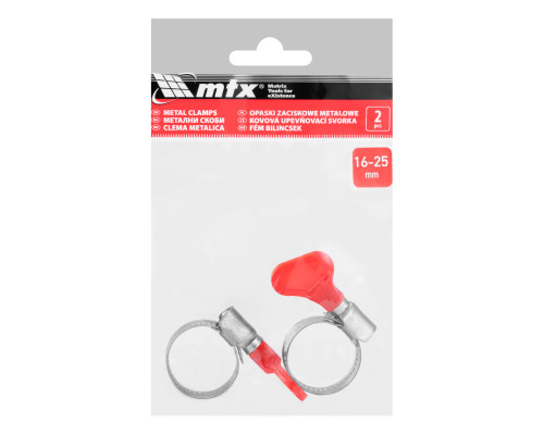 Хомут с ключом 16-25мм - 2шт. - TM MTX