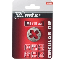 Плашка М8 х 1.25мм, д.25мм (уп.500/125шт) - TM MTX