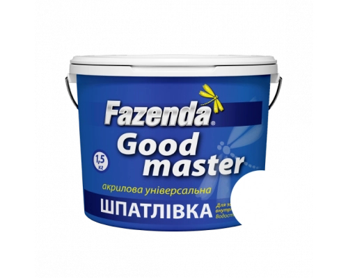 Шпатлевка акриловая цветная белый «Good master» Fazenda, 1,5кг (6шт) Шпатлевка акриловая цветная белый «Good master» Fazenda, 1,5кг (6шт)