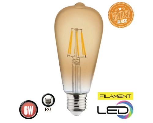 Лампа Ретро LED RUSTIC VINTAGE (E27 6W 2200К 540Lm) 220-240V Лампа Ретро LED RUSTIC VINTAGE (E27 6W 2200К 540Lm) 220-240V