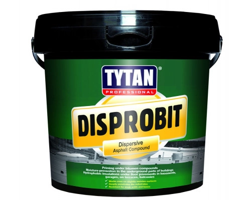 Гидроизолиционная мастика TYTAN PROFESSIONAL Disprobit 10 кг. Гидроизолиционная мастика TYTAN PROFESSIONAL Disprobit 10 кг.